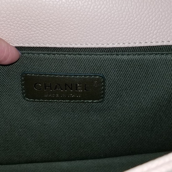 (SOLD) Chanel beige boy bag with GHW - Picture 6 of 8